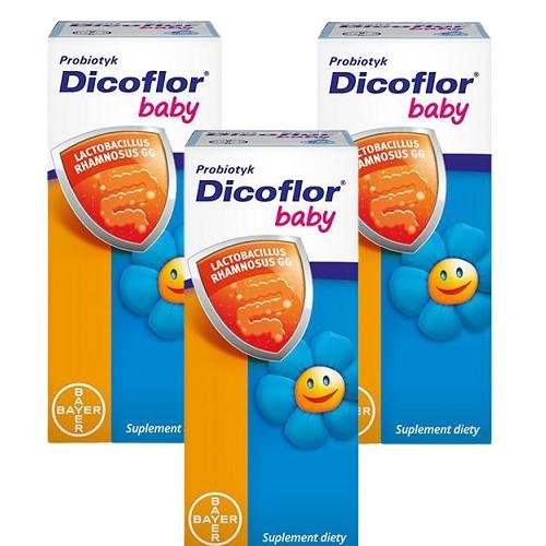 Dicoflor Baby, Probiotyk w kroplach zestaw, 3x5 ml Dicoflor