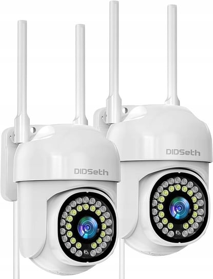 DIDseth 2 kamery monitoring IP zewnętrzne WIFI 3MP 2K noktowizor 30m IP66 J4