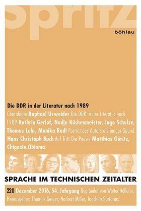 Die DDR in der Literatur nach 1989 Bohlau-Verlag Gmbh, Bohlau Koln