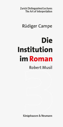Die Institution im Roman Königshausen & Neumann