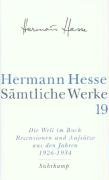 Die Welt im Buch 4 Hesse Hermann
