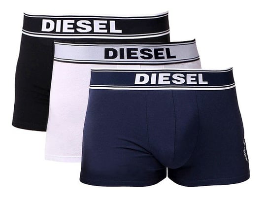Diesel, Bokserki męskie, Umbx Shawn Trunk Boxer 3-Pack, Czarny- Biały- Granatowy, rozmiar M Diesel