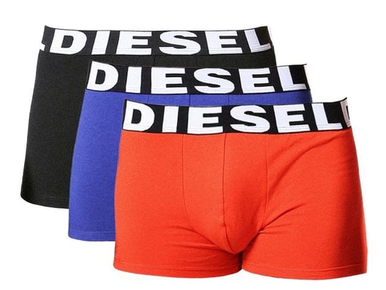 Diesel, Bokserki męskie, Umbx Shawn Trunk Boxer 3-Pack, Czarny- Czerwony- Niebieski, rozmiar XL Diesel