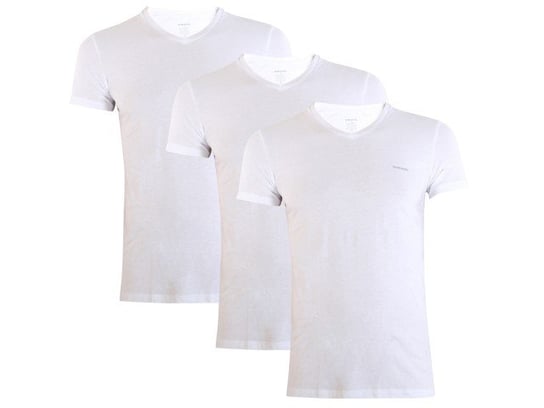 Diesel, T-shirt męski z krótkim rękawem, 3-pack, Jake, biały, rozmiar S Diesel