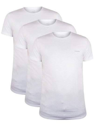 Diesel, T-shirt męski z krótkim rękawem, 3-pack, Jake, biały, rozmiar XL Diesel