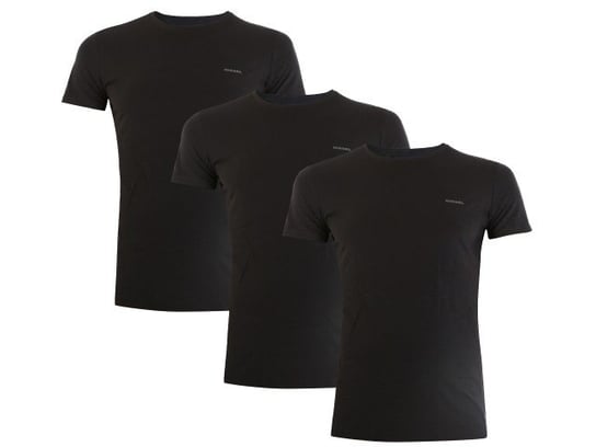 Diesel, T-shirt męski z krótkim rękawem, 3-pack, Jake, czarny, rozmiar L Diesel