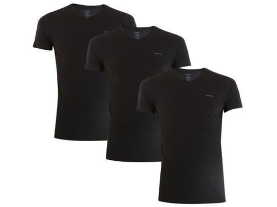 Diesel, T-shirt męski z krótkim rękawem, 3-pack, Jake, czarny, rozmiar XL Diesel