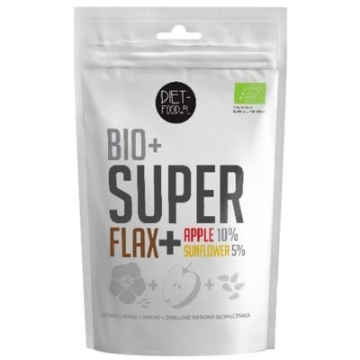 Diet Food, Bio+ Super, Bio siemię lniane jabłko i słonecznik, 200 g Diet-food