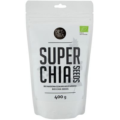 Diet Food,  Super Chia Seeds Bio, Nasiona szałwii hiszpańskiej, 400 g Diet-food