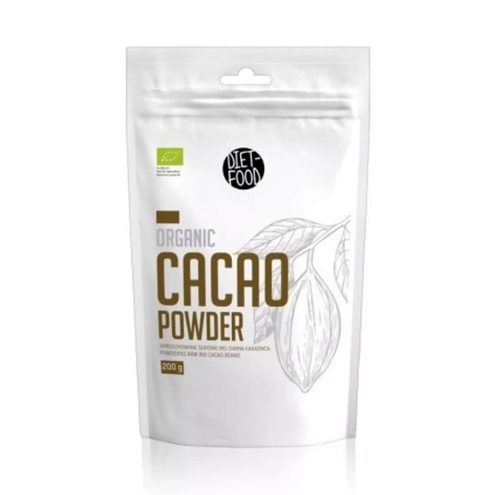 Diet Food, Super Cocoa, Sproszkowane surowe Bio ziarna kakaowca, 200 g Diet-food