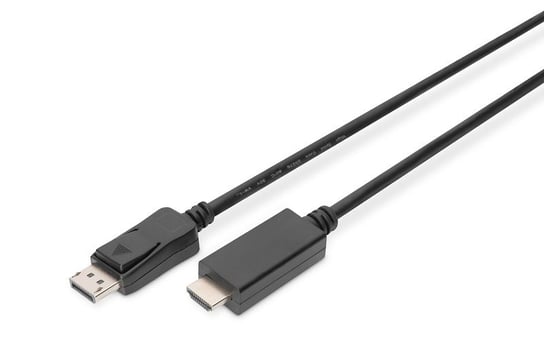 Digitus, kabel adapter DisplayPort 1.2 z zatrzaskiem 4K 60Hz UHD Typ DP/HDMI A M/M czarny 2m Digitus