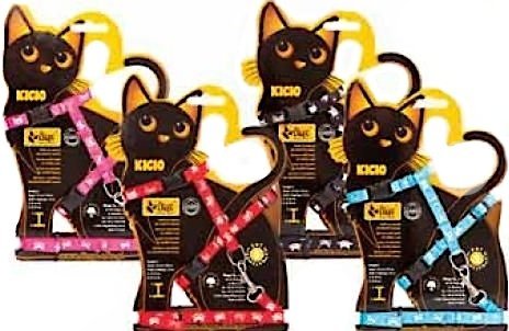 Dingo Komplet "KICIO" szelki + smycz dla małych kotów czarny Dingo