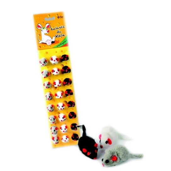 Dingo Zabawka dla kota ser z myszkami 24 szt. Dingo