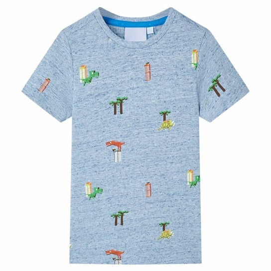 Dino Kids T-shirt 116 (5-6 lat) niebieski melanż Zakito Europe