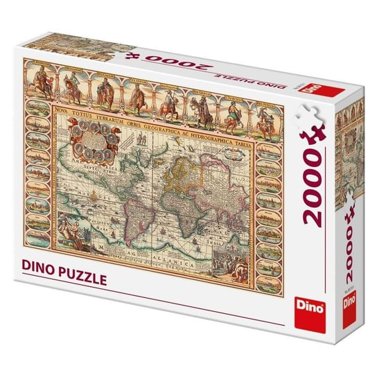 Dino, puzzle, Antycza Mapa Świata, 2000 el. Dino