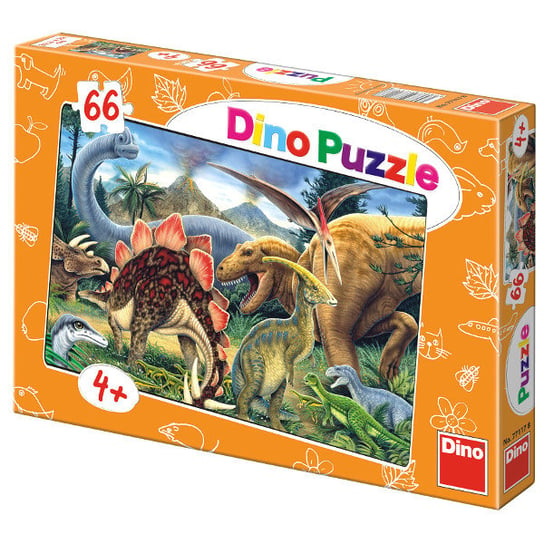 Dino, puzzle, Dinozaury, 66 el. Dino