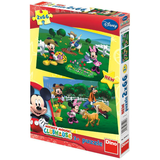 Dino, puzzle, Disney, Myszka Miki i Przyjaciele, Disney Myszka Miki na farmie, 2x66 el. Dino