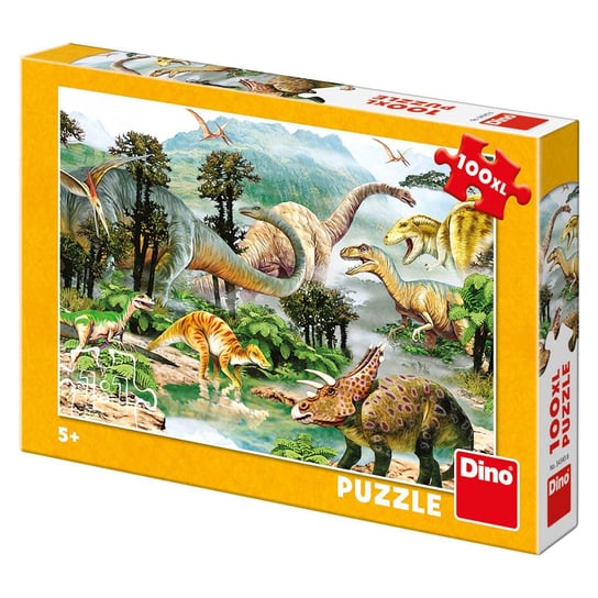 Dino, puzzle, dla dzieci Dinozaury XL, 100 el. Dino