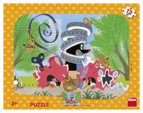 Dino, puzzle, puzzle, Krecik i Przyjaciele Awaria samochodu 12 el. Dino