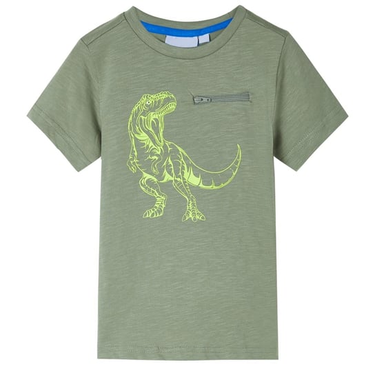 Dino T-shirt dziecięcy 116 (5-6 lat) jasne khaki Zakito Europe