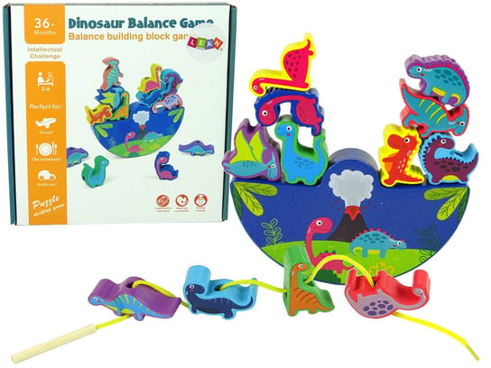 Dinosaur Balance Game Dinozaury gra zręcznościowa Lean Toys Lean Toys