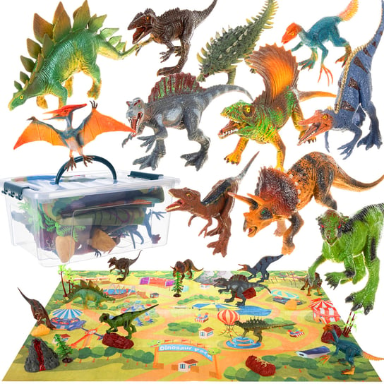 Dinozaur Duży Zestaw Dinozaurów Dino Park 24 el XL KRUZZEL Kruzzel