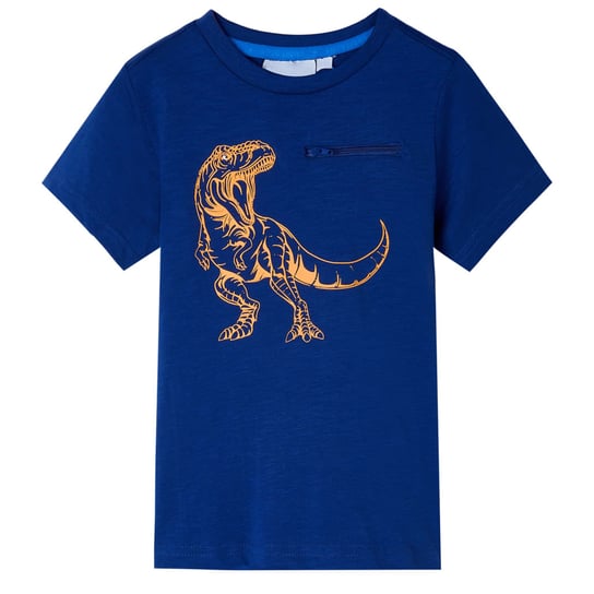 Dinozaur T-shirt 104 ciemnoniebieski 100% bawełna Zakito Europe