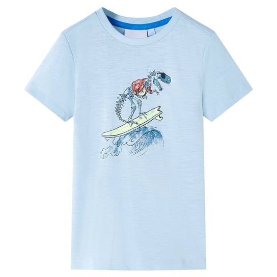 Dinozaur T-shirt 128 jasnoniebieski 100% bawełna 1 Zakito Europe