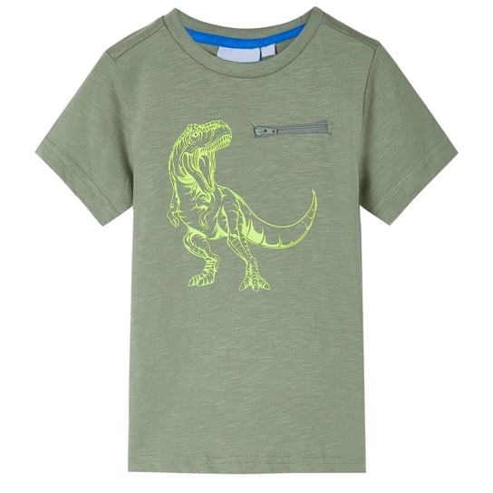 Dinozaur T-shirt 140 khaki 100% bawełna, 9-10 lat Zakito Europe