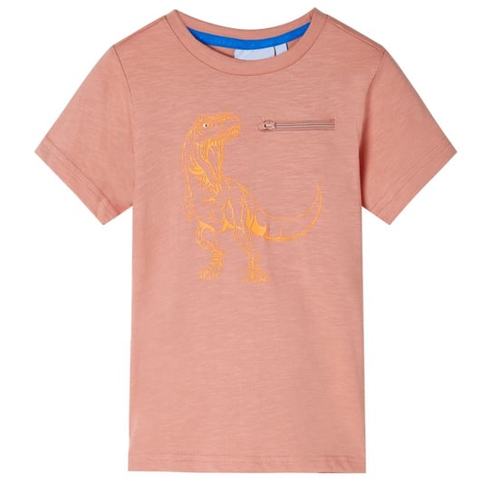 Dinozaur T-shirt dziecięcy 128 jasnopomarańczowy 1 Zakito Europe