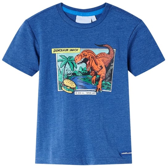 Dinozaur T-shirt dziecięcy, 140, ciemnoniebieski, Zakito Europe