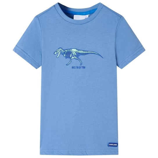 Dinozaur T-shirt dziecięcy 140, niebieski, bawełna Zakito Europe