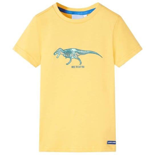 Dinozaur T-shirt dziecięcy 92 ochra 100% bawełna Zakito Europe