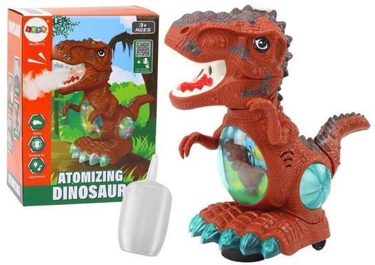 Dinozaur Tańczący Czujnik Przeszkód Światła Dźwięki Brązowy Lean Toys