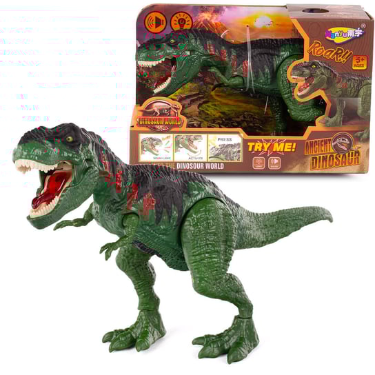 Dinozaur TYRANOZAUR T-REX interaktywny, ruchoma szczęka, figurka z dźwiękiem i światłem Swiat-Dziecka.pl