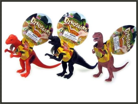 Dinozaur z głosem 25cm mix kolorów i wzorów  HIPO   cena za 1 sztukę Inny producent