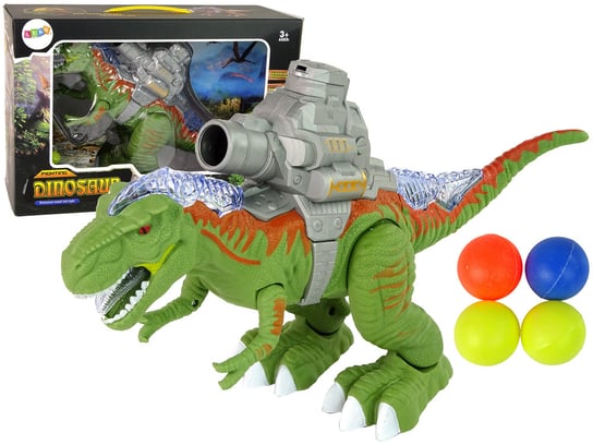 Dinozaur z Katapultą Chodzi Strzela Zielony Lean Toys