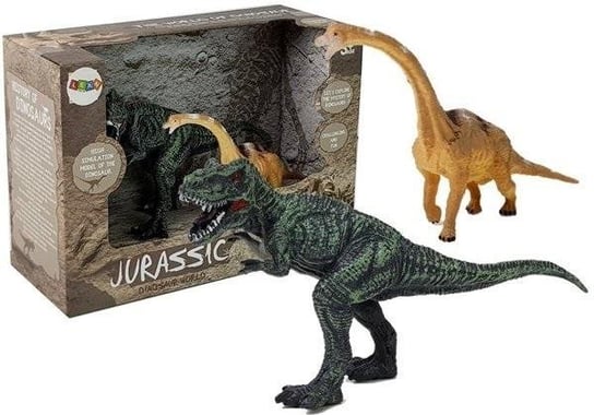 Dinozaury 2Szt Brachiosaurus, Tyranozaur Rex Lean Toys