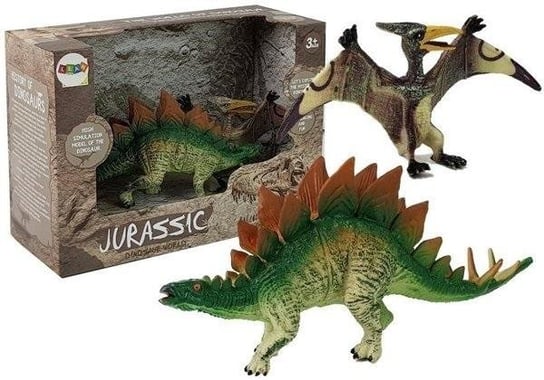Dinozaury 2Szt Stegosaurus, Pteranodon Lean Toys