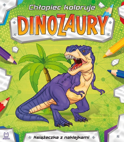 Dinozaury. Chłopiec koloruje Opracowanie zbiorowe