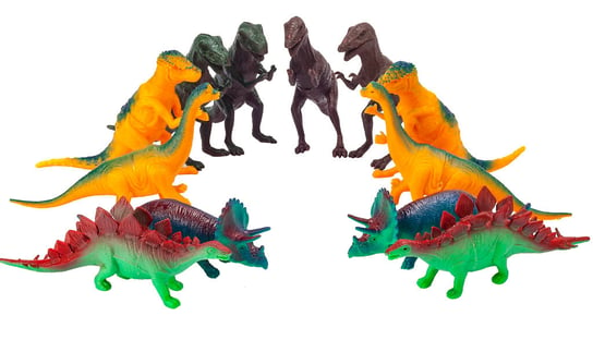 Dinozaury Duży Zestaw 12 Szt Figurki Różne Gumowe Inna marka