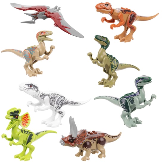 Dinozaury Klocki Tyranozaur Rex 8 Dinozaurów 85 el ISO TRADE Iso Trade