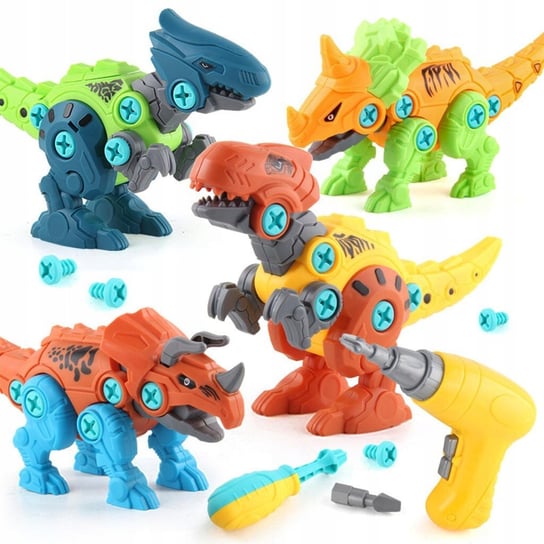 Dinozaury Klocki Zabawka Do Skręcania Rozkręcania Dinozaur Konstrukcje Z Wkrętarką  Figurki Dinozaury Allbrand