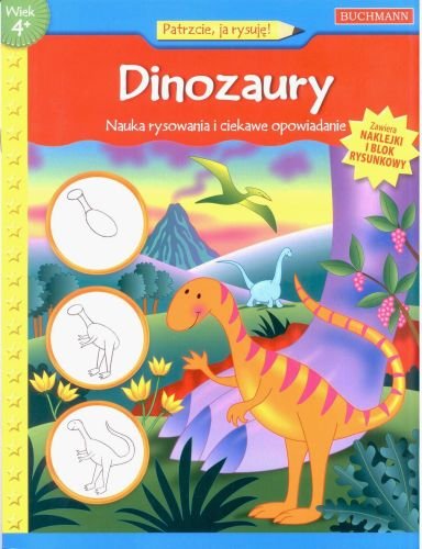 Dinozaury. Nauka rysowania i ciekawe opowiadanie Winterberg Jenna