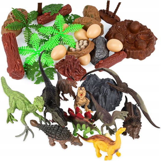 Dinozaury Zestaw 30 Szt. Figurki Akcesoria Mapa AIG