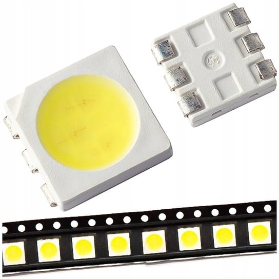 DIODY LED SMD 5050 0.2W BIAŁE I KOLOROWE 50 SZTUK - 6 kolorów do wyboru Inna marka