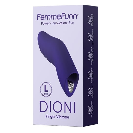 Dioni Large, Wibrator na palec, fioletowy FemmeFunn