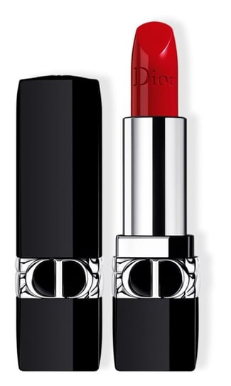 Dior, Rouge Dior Couture Colour Lipstick Floral Lip Care Long Wear Refillable, Pomadka do ust 999 Satin, 3,5 g Dior
