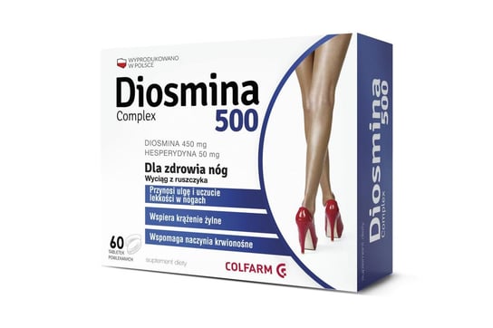 Diosmina 500 Complex, suplement diety, 60 tabletek powlekanych Colfarm