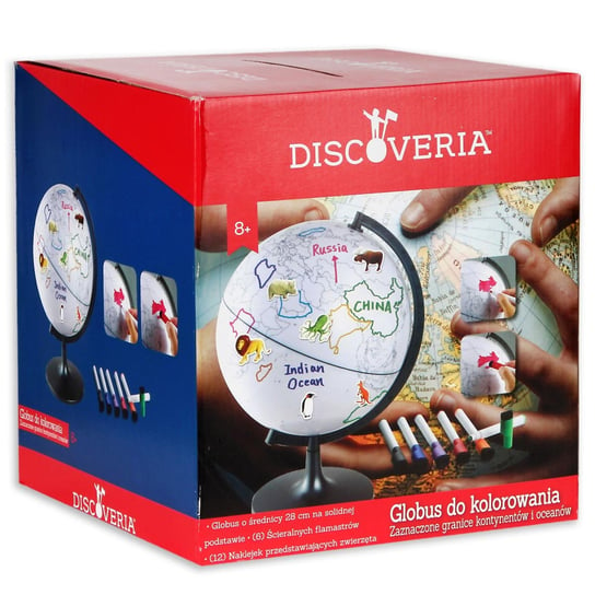 Discoveria, zabawka naukowa Globus do kolorowania Discoveria
